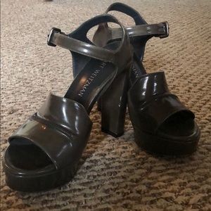 Stuart Weitzman patent leather sandals